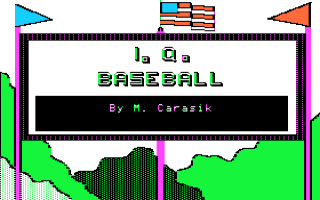 I.Q. Baseball Title Screen